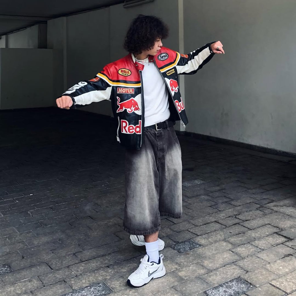 Red Bull Racing Leather Jacket – Premium Streetwear for Motorsport Enthusiasts