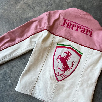 Limited Edition Pink Ferrari Leather Jacket