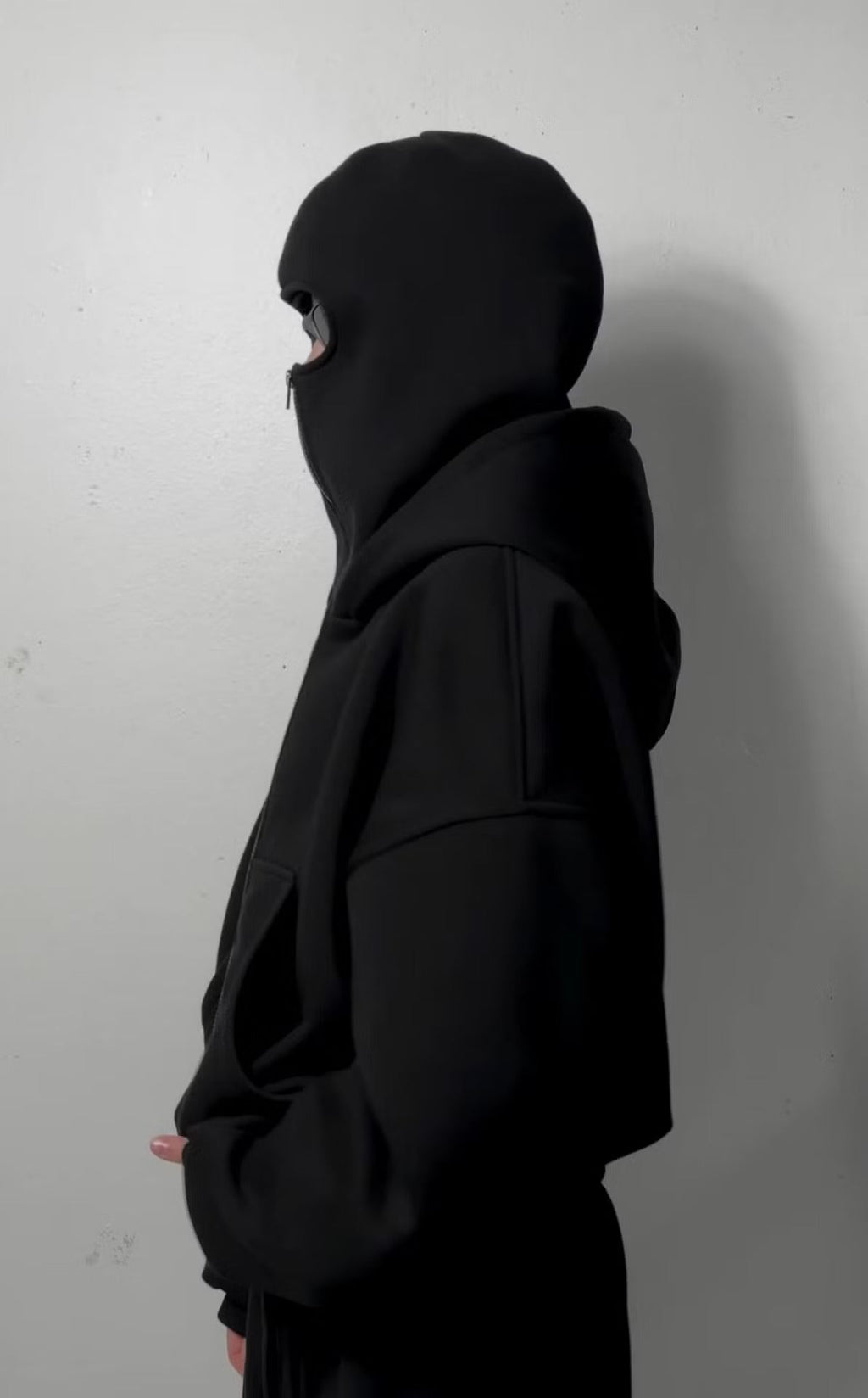 Protective hoodie balaclava for enhanced warmth and safety during outdoor activities.