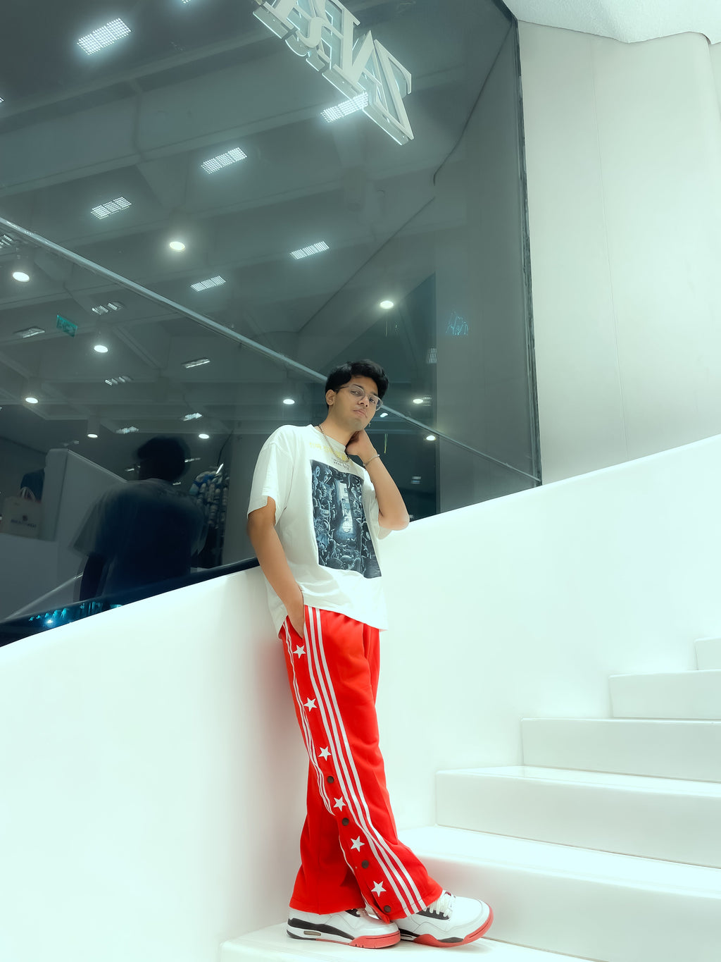 Retro Snap Button Track Pants