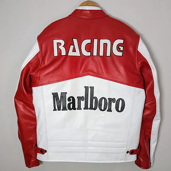 Marlboro Racing logo featured on a high-performance vehicle in an exciting motorsport event.