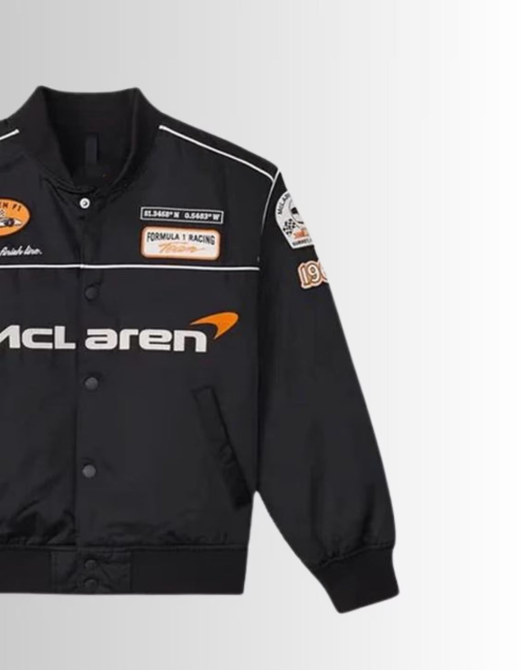 McLaren F1 Racing Jacket for Men | Premium Formula 1 Bomber Style Outerwear | Streetwear Winter Jacket India